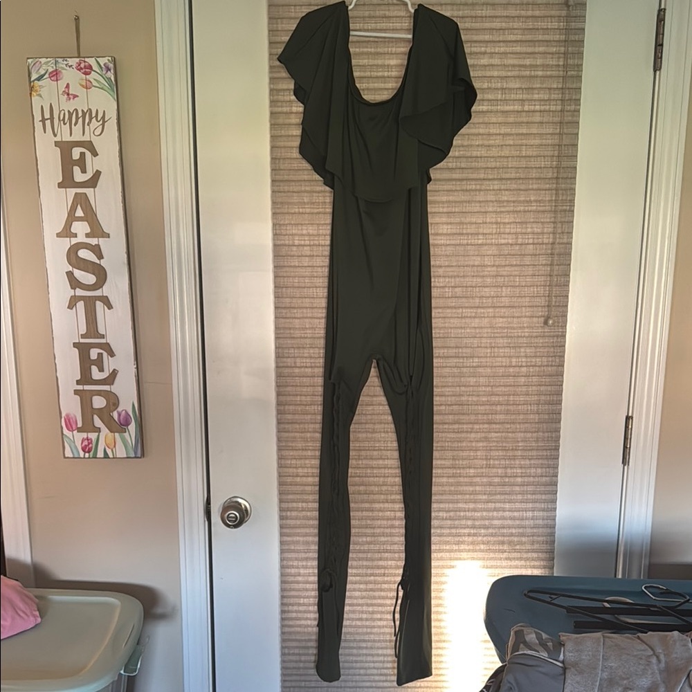 Elegant Olive Green Jumpsuit